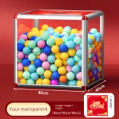 Şeffaf Çekiliş Kutusu 40cm - Dört Taraflı - 1