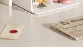 Döner Kalem Tutucu Masa Organizeri - Minimalist Bevel Kitap Standı - 8