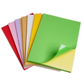 A4 Renkli Yapışkan Etiket Baskı Kağıdı - Kahverengi Ambalaj Kağıdı - 100 Sayfa thumbnail 3