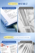 A3 A4 Test Kağıdı Depolama Klipsli Klasör - 6 Paket/Mavi * 3 + Yeşil * 3 - 40 Sayfa - 80 Pozitif ve Ters Paket - Flüoresan Kalem + Konu Etiketi - 12