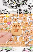 Kapibara Panda Çıkartmaları - 100 Adet Kabi Bala + Panda/Her biri 50 Adet - 8