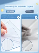 A3 A4 Test Kağıdı Depolama Klipsli Klasör - 6 Paket/Mavi * 3 + Yeşil * 3 - 40 Sayfa - 80 Pozitif ve Ters Paket - Flüoresan Kalem + Konu Etiketi - 3