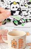 Kapibara Panda Çıkartmaları - 100 Adet Kabi Bala + Panda/Her biri 50 Adet - 9