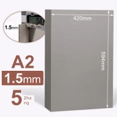 A2 İki Taraflı Gri Karton 1.5mm Kalınlık - 5 Sayfa - 1