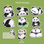 Kapibara Panda Çıkartmaları - 100 Adet Kabi Bala + Panda/Her biri 50 Adet - 4