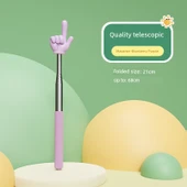 Makaron Uzatılabilir Parmak İşaretleme Çubuğu - Kalite Teleskopik - Yaban Mersini Moru thumbnail 1