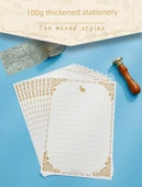 Avrupa Tarzı Altın Kaplama Zarf Seti - 5 Açık Renk 5 Koyu Renk + 50 inç Sarı Yatay + Şeffaf Yapıştırıcı thumbnail 12