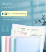 A3 Test Kağıdı Saklama Çantası - Morandi Renk - 40 Sayfa - 6 Paket (Dil, Matematik, İngilizce + Fizik, Kimya, Biyoloji) - 5