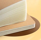 16K Kahverengi Ambalaj Kağıdı Defter - 5 Paket [Dil İnce] 16K/Kalın - 12