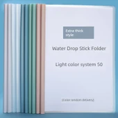 A4 Kaydırmalı Kapsül Dosya - Su Damlası Çubuğu/Şeffaf Renk/50 (ekstra kalın) - 1