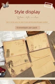 Retro Havacılık Tarzı Zarf - Beyaz - 80'li Paket - C36 - 8
