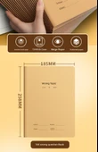 16K Kahverengi Ambalaj Kağıdı Defter - 5 Paket [Dil İnce] 16K/Kalın - 8