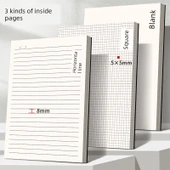 Retro Deri B5 Defter - Siyah Kartız Boş 4 Paket - 1024 Sayfa - 4