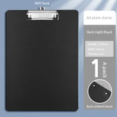 A4 Klip Dosya - Koyu Gece Siyahı - 1 Paket - Frosted thumbnail 1