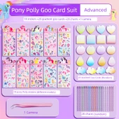 Pony Polly Goo Kart Takımı - Gelişmiş [DH-E] - 10 Çıkartma + 20 Gradyan Goo Kart + 20 Zincir + 1 Cımbız - 1