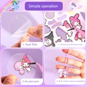 3D Sanrio Goo Takımı - Lüks [DH-C] - 20 Çıkartma + 50 Gradyan Goo Kart + 50 Zincir + 1 Cımbız - 6