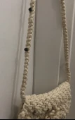 ÇİÇEKLİ MODEL MAKROME DOKUMA ÇANTA - 4