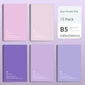 Minimalist Gradient B5 Defter - Taro Mor Süt - 15 Adet - 1