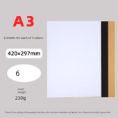 230g Karton Kağıt A3 - Karışık Renkler - 6 Sayfa - 1