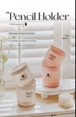 Masaüstü Depolama Kovası Kalemlik - Beyaz + Pembe (2 Paket) - 7