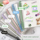 Şeffaf Yumuşak Deri Sırt Defteri A5-Mor Yatay Çizgi 60 Sayfa thumbnail 1