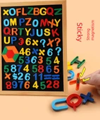 Manyetik Harfler Sayılar Semboller Eğitim Çıkartmaları - 137 Parça Küçük Tam Set + 40x60 cm Orta Kara Tahta ve Stand ile - 6
