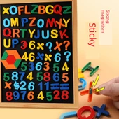 Manyetik Harfler Sayılar Semboller Eğitim Çıkartmaları - 137 Parça Küçük Tam Set + 40x60 cm Orta Kara Tahta ve Stand ile - 2