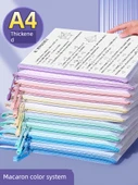 A5/A4 Şeffaf Dosya Çantası - Sıcak Öneri/Kalın/A4-Makaron Renk/10 Paket - 2
