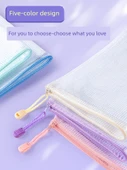 A5/A4 Şeffaf Dosya Çantası - Geliştirilmiş Kalın Malzeme/Kalın/A4-Makaron Renk/10 Paket - 4