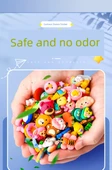 DIY Karikatür Krem Yapıştırıcı Çıkartma Seti - Karışık 40 Parça - Nokta Yapıştırıcı ve Depolama Varili - 11