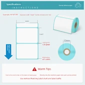 Küçük Boy Üç Koruma Termal Etiket Kağıdı - 10 Rulo 70x50x125 Yatay (Küçük Rulo Kafası) thumbnail 3