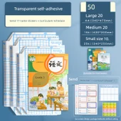 Kendinden Yapışkanlı Kitap Kapağı - 50 Adet (20 Orta + 20 Büyük + 10 Küçük) - 77 İsim Etiketi + Müfredat Takvimi - 1
