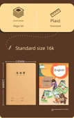 16K İngilizce/Çince Alıştırma Defteri - 15 Paket [İngilizce İnce] Kalın - 10