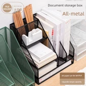 Metal Dosya Kutusu - Mürekkep 4 Kalemlikli - 2