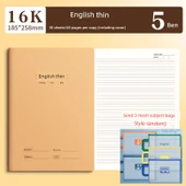16K İngilizce/Çince Alıştırma Defteri - Açılış İkramı [5 İngilizce Defter] 3 Gazlı Konu Çantası (Rastgele Stil) - 1