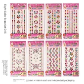 DIY Kristal Çocuk Stickerları - Sekiz Renkli Bilezik Matkap Özel Promosyon - 1