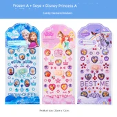 3D Prenses Elsa Sticker Seti - Şeker Macunu Buz ve Kar Prensesi A Sophia thumbnail 1