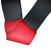 DİKİŞLİ DİREKSİYON KILIFI SİYAH DERİ KIRMIZI DERİ SİYAH DİKİŞLİ F.ORD TRANSİT 2020 KASA İÇİN thumbnail 6