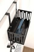 Risingmaber Siyah Kapı Arkası Ütü ve Ütü Masası Askısı, Ütü ve Ütü Masası Tutucu Organizer MT110SD - 4