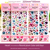 DIY Kristal Çocuk Stickerları - Dört Yıldız İçin Bir Büyük Renkli Elmas - 1