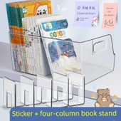 Büyük Kapasiteli Kalın Şeffaf Plastik Depolama Kutusu - Uygulama Kalın - Uzatma Uzunluğu Artırılmış/1/Dört Sütun Kitap + Çıkartma Gönderilir - 1