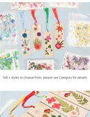 DIY Bitki Örneği Ayraç Malzeme Paketi - 12 Çiçek - 4 Ayraç Malzeme Paketi Suit M thumbnail 12