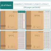 16K Kompozisyon Defteri - 400 Kareli + Matematik + İngilizce + Çince - 5 Adet thumbnail 1