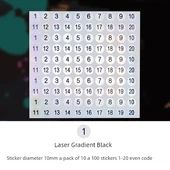 Su Geçirmez Yuvarlak Numara Etiketleri - Su Geçirmez Lazer 1-20 Kodu thumbnail 1