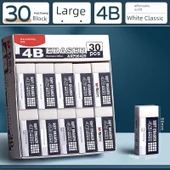 4B Sanat Silgisi - 1 Kutu Beyaz - 30 Yuan - Büyük Boy - 1