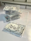 Şeffaf Tokalı Çıkartma Saklama Kutusu - 10 cm - 7 cm - 2 cm - 5