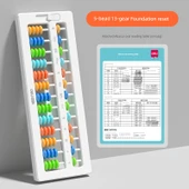 Eğitici Abaküs - Tek Tuşla Sıfırlama - 5 Boncuk - 13 Dişli Temel Sıfırlama Abaküs - Ekli Tablo - 1