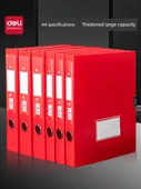 Deli Kırmızı Dosya Kutusu - Kırmızı 55mm Arka Genişlik - 550 Sayfa Kapasitesi - 2