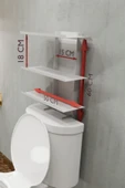 Risingmaber Siyah Klozet Üstü Raf, Organizer Tuvalet Kağıtlık ve WC Tuvalet Banyo Düzenleyici MT116S - 5