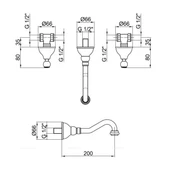 Webert Dorian 3 Deli̇kli̇ Ankastre Lavabo Bataryasi Krom - 2